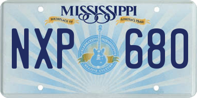 MS license plate NXP680