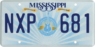 MS license plate NXP681