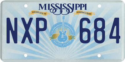 MS license plate NXP684