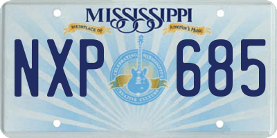 MS license plate NXP685