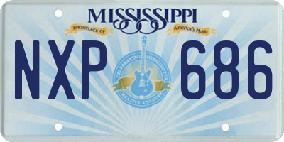 MS license plate NXP686