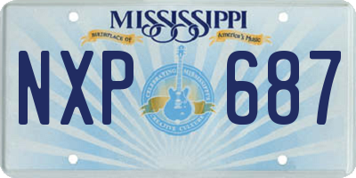 MS license plate NXP687