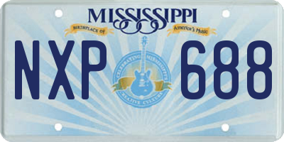 MS license plate NXP688