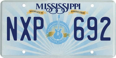 MS license plate NXP692