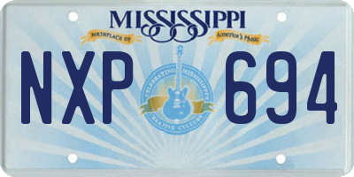 MS license plate NXP694