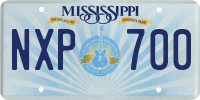 MS license plate NXP700
