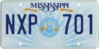 MS license plate NXP701
