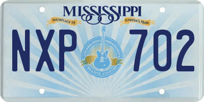MS license plate NXP702