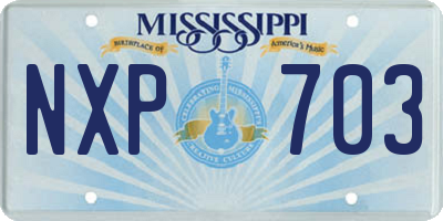 MS license plate NXP703