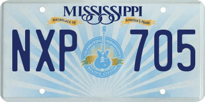 MS license plate NXP705