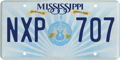 MS license plate NXP707