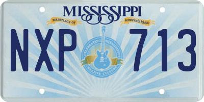 MS license plate NXP713