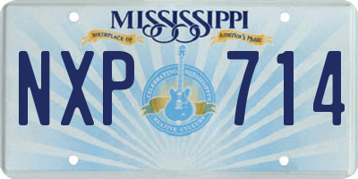 MS license plate NXP714