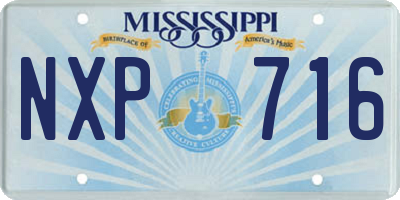 MS license plate NXP716