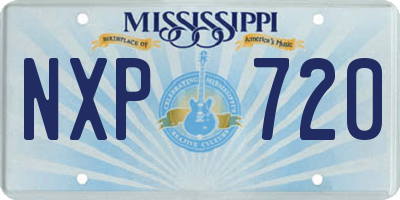 MS license plate NXP720