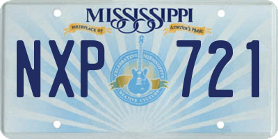 MS license plate NXP721