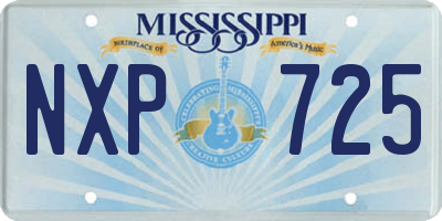 MS license plate NXP725