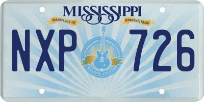 MS license plate NXP726