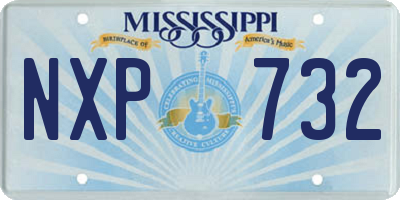 MS license plate NXP732