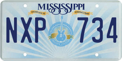 MS license plate NXP734