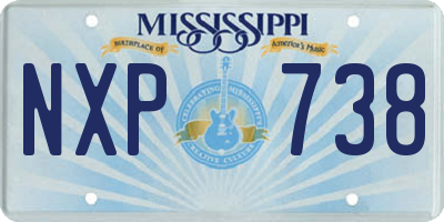 MS license plate NXP738