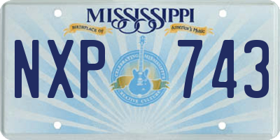 MS license plate NXP743