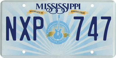 MS license plate NXP747