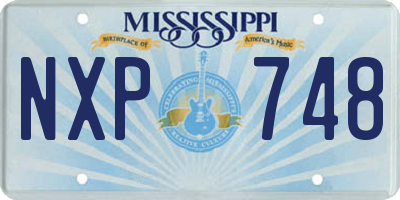 MS license plate NXP748