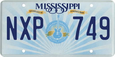 MS license plate NXP749