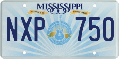 MS license plate NXP750