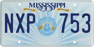 MS license plate NXP753