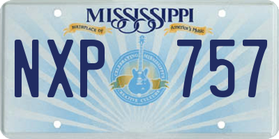 MS license plate NXP757