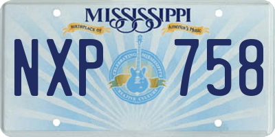 MS license plate NXP758