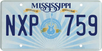 MS license plate NXP759