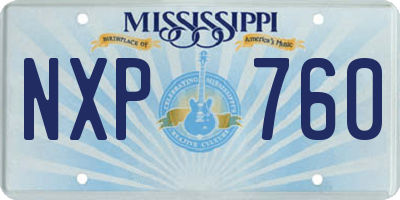MS license plate NXP760