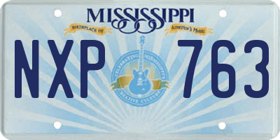 MS license plate NXP763