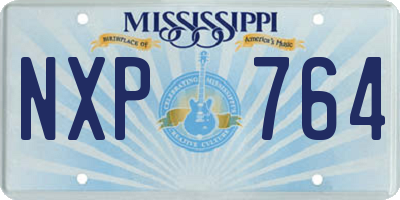 MS license plate NXP764