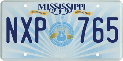 MS license plate NXP765