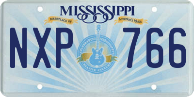 MS license plate NXP766