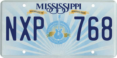 MS license plate NXP768