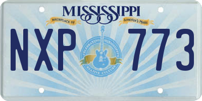 MS license plate NXP773