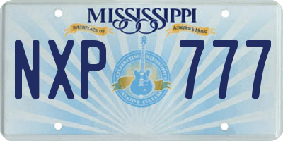 MS license plate NXP777