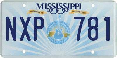 MS license plate NXP781