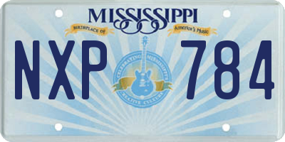 MS license plate NXP784