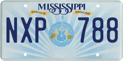 MS license plate NXP788