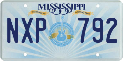 MS license plate NXP792