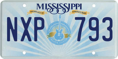 MS license plate NXP793