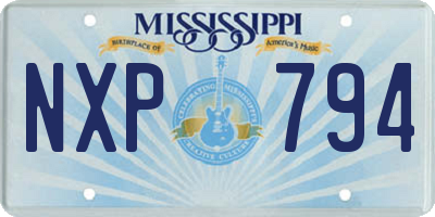 MS license plate NXP794