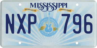 MS license plate NXP796