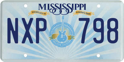 MS license plate NXP798